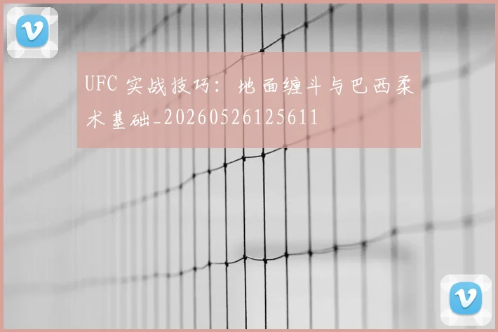 UFC 实战技巧:地面缠斗与巴西柔术基础_20260526125611